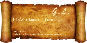 Glückman Lionel névjegykártya